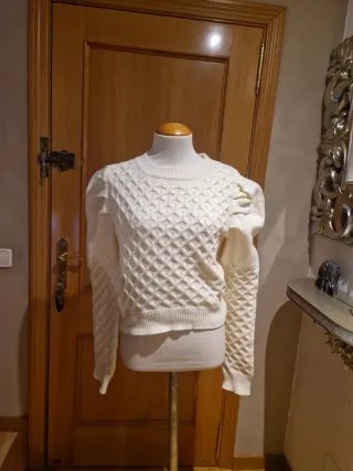 Jersey punto ochos blanco