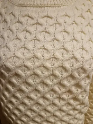 Jersey punto ochos blanco