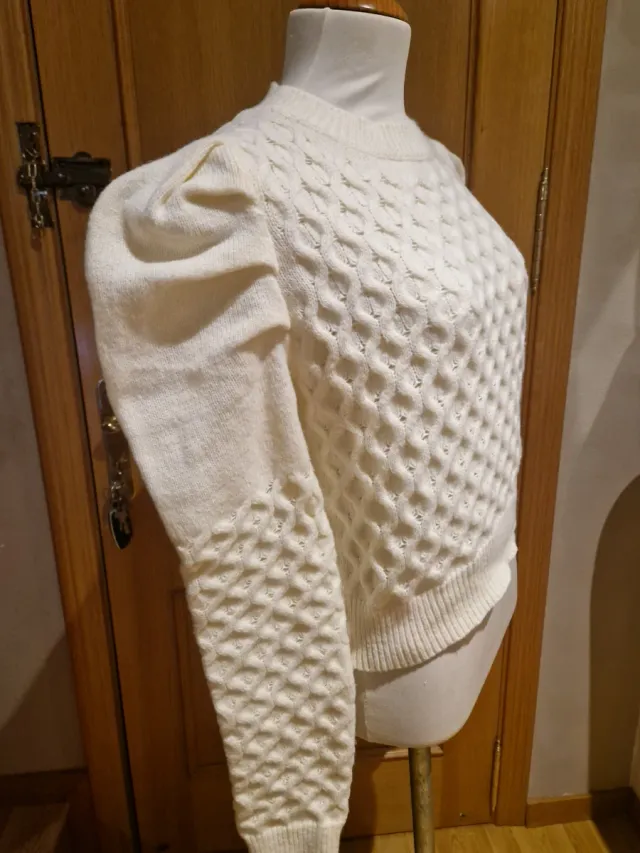 Jersey punto ochos blanco