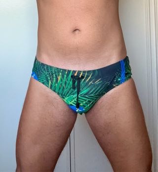 Bañador ZARA Talla M Estampado Hojas