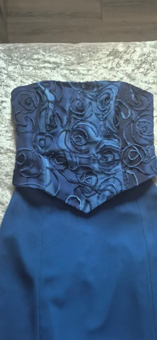 Vestido largo azul de fiesta