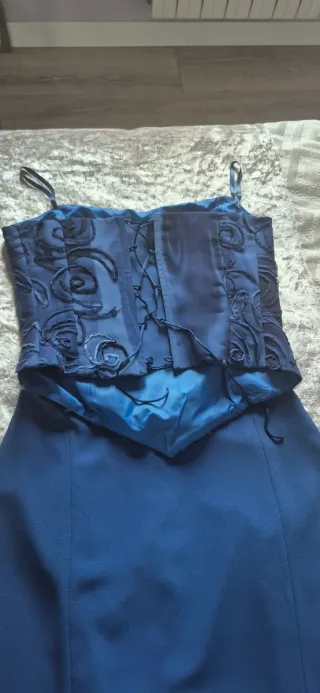 Vestido largo azul de fiesta