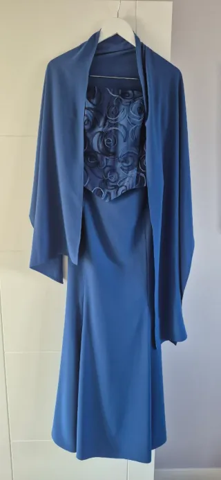 Vestido largo azul de fiesta