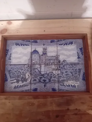 Bandeja cerámica madera Sintra Portugal