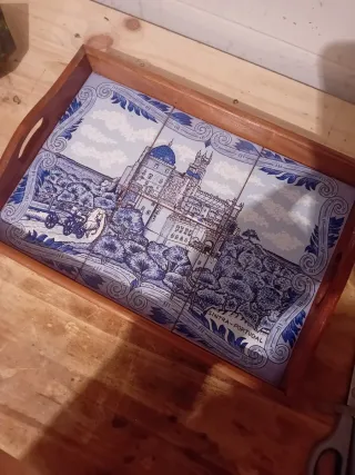 Bandeja cerámica madera Sintra Portugal