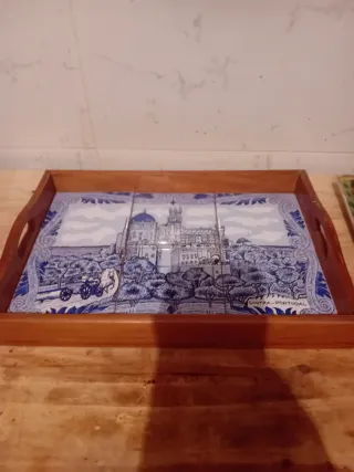 Bandeja cerámica madera Sintra Portugal