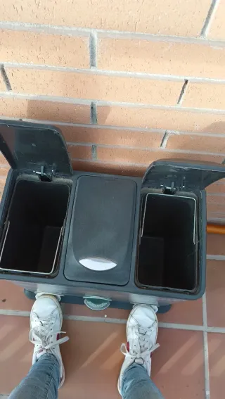 Cubos de basura reciclaje 3 compartimentos