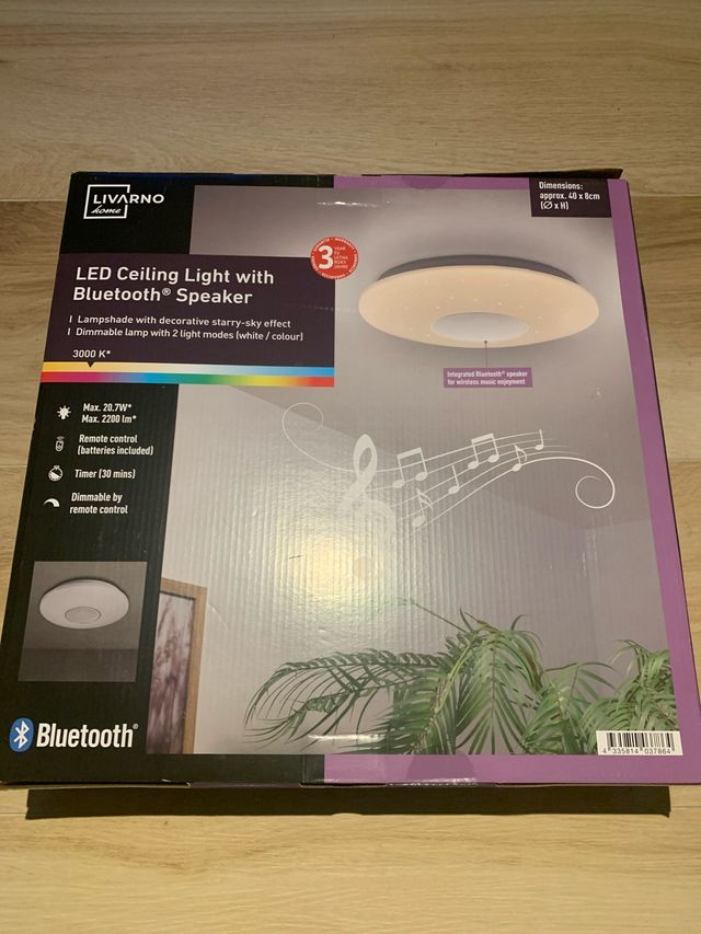 Lámpara Techo LED Livarno Bluetooth