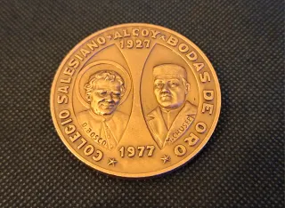 Medalla Colegio Salesiano Alcoy 1977