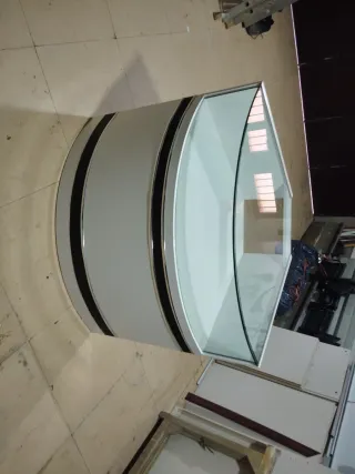 Mostrador curvo cristal