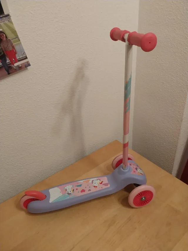 Patinete Infantil Unicornio Morado y Rosa Nuevo