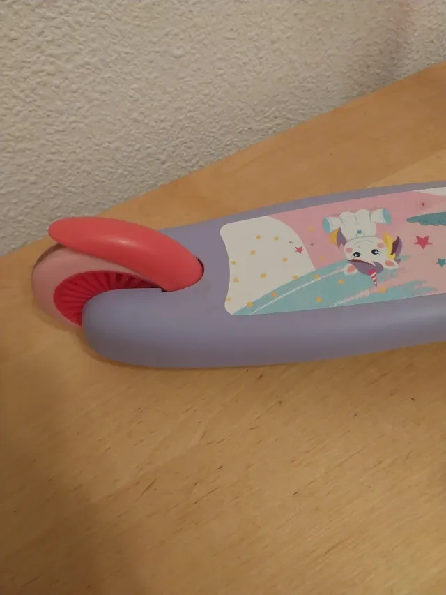 Patinete Infantil Unicornio Morado y Rosa Nuevo