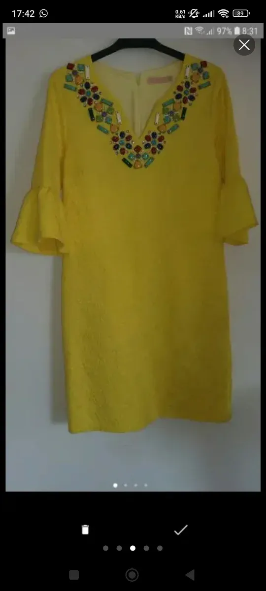 Vestido Tintoretto amarillo talla S