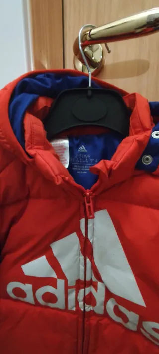 Piumino Adidas Bambino Rosso Taglia 98