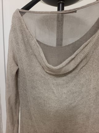 Maxi pull vestito beige taglia M