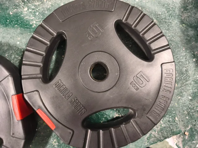 Discos de pesas 15, 10 y 5 kg (3 parejas)