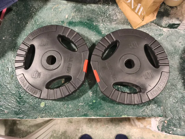 Discos de pesas 15, 10 y 5 kg (3 parejas)