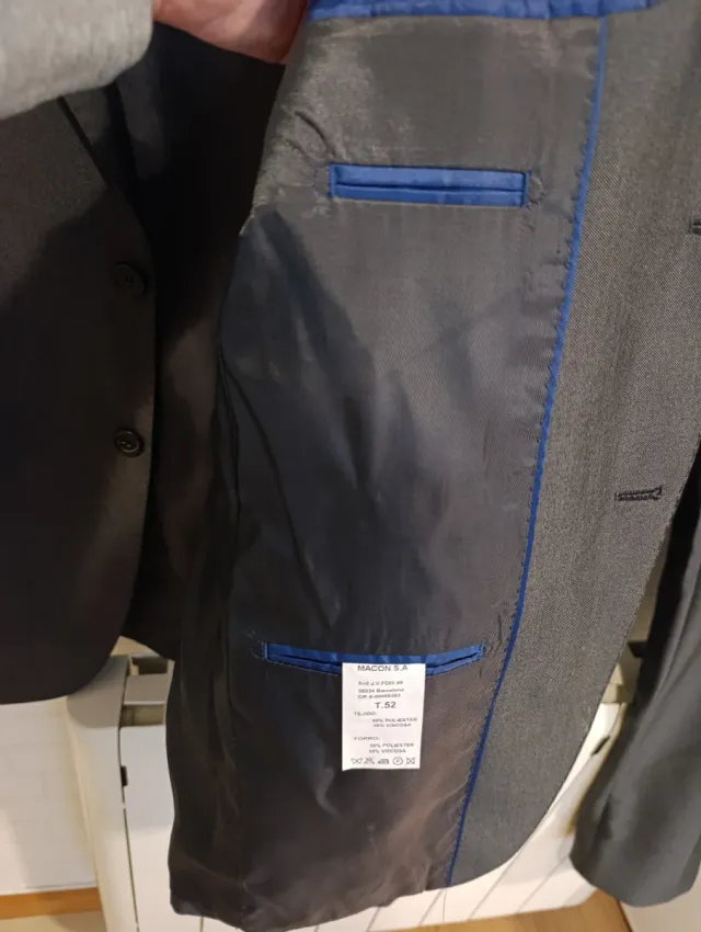 Traje Macson gris hombre