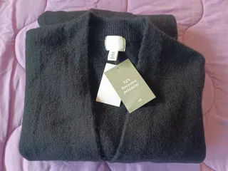 Chaqueta larga de punto H&M