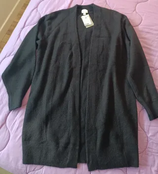 Chaqueta larga de punto H&M