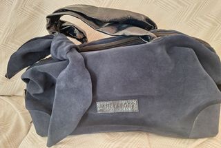 Borsa Janet Sport scamosciata blu