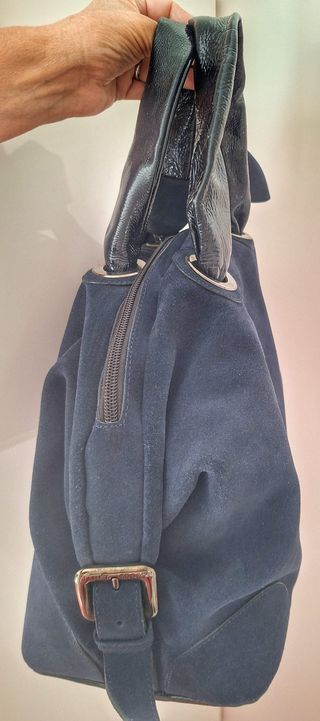 Borsa Janet Sport scamosciata blu