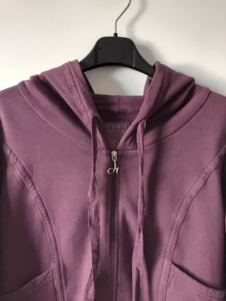 Felpa Deha con cappuccio e zip viola