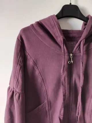 Felpa Deha con cappuccio e zip viola