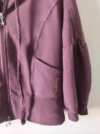 Felpa Deha con cappuccio e zip viola