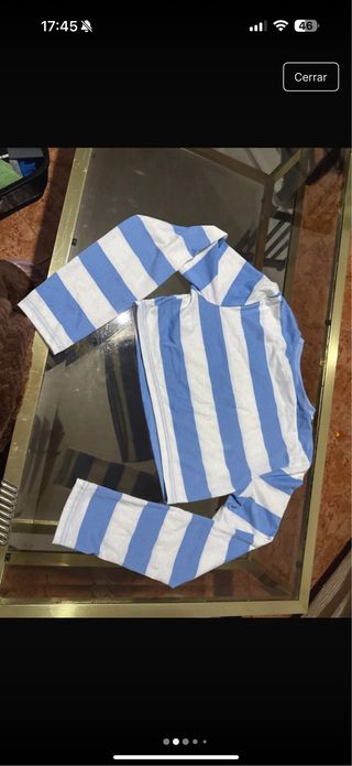 Camiseta SHEIN rayas azul y blanca Talla S