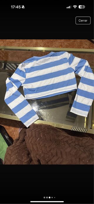 Camiseta SHEIN rayas azul y blanca Talla S