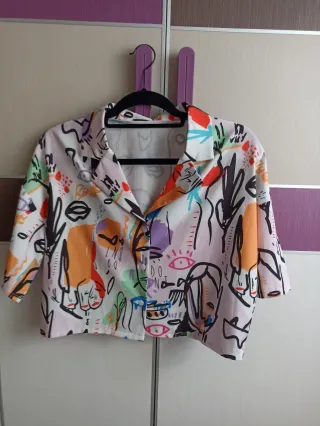 Sobrecamisa estampada multicolor