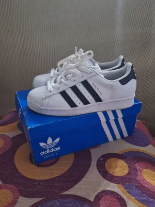 Zapatillas Adidas Superstar Blancas Mujer