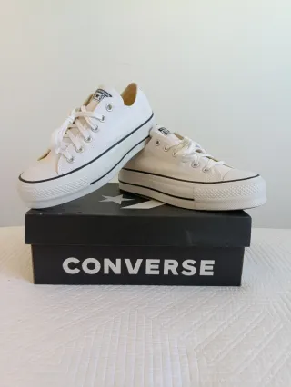 Converse All Star Plataforma Blancas