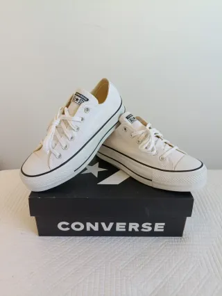 Converse All Star Plataforma Blancas