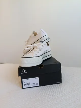 Converse All Star Plataforma Blancas