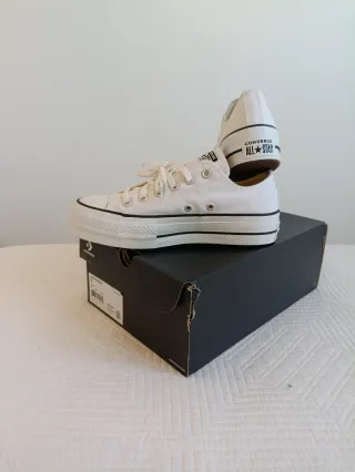 Converse All Star Plataforma Blancas