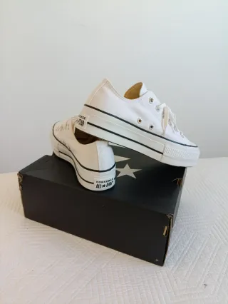 Converse All Star Plataforma Blancas