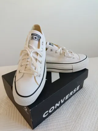 Converse All Star Plataforma Blancas
