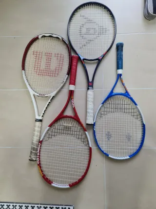 Lote 4 Raquetas Tenis Wilson Dunlop Artengo Head