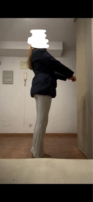 Abrigo azul marino acolchado