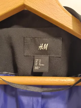 Blazer asimétrico H&M negro