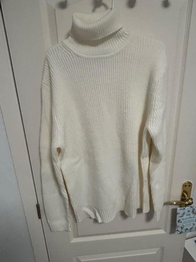 Jersey cuello alto blanco