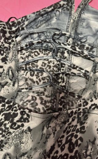 Vestido Mini Fiesta Talla S Animal Print