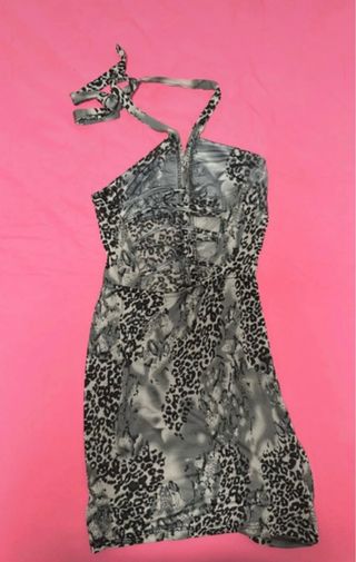 Vestido Mini Fiesta Talla S Animal Print