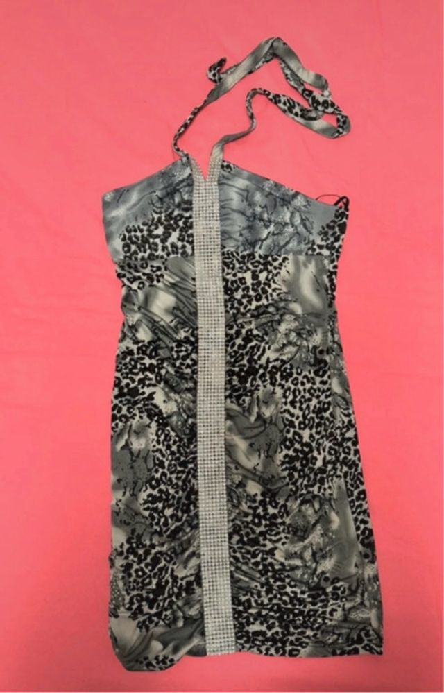 Vestido Mini Fiesta Talla S Animal Print