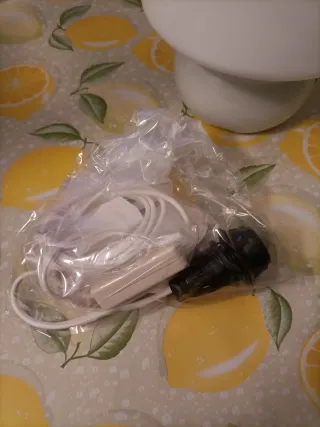 Lampada in vetro bianca