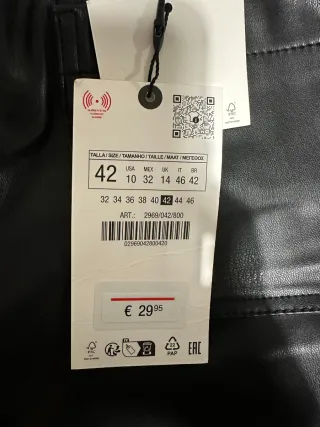 Pantalones Zara Negros Talla 42 Nuevos