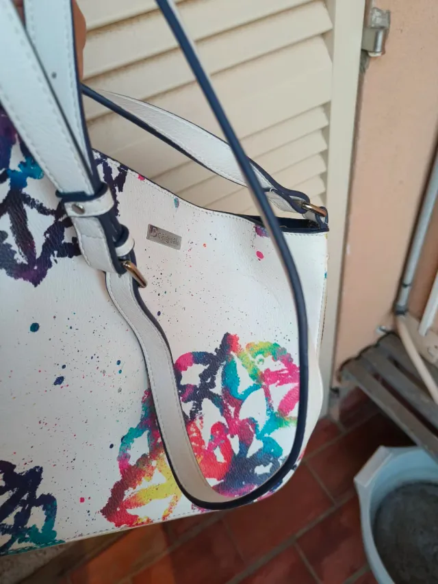 Bolso Desigual Blanco Multicolor
