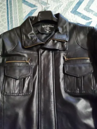 Chaqueta de Piel Negra Caballero diseño italiano